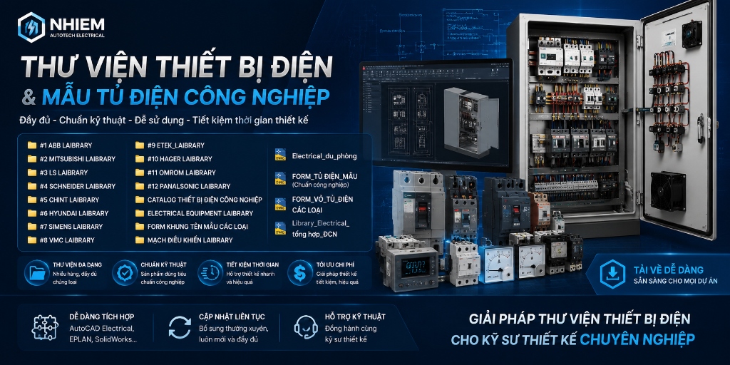 Thư viện thiết bị điện & thiết kế các loại tủ điện công nghiệp