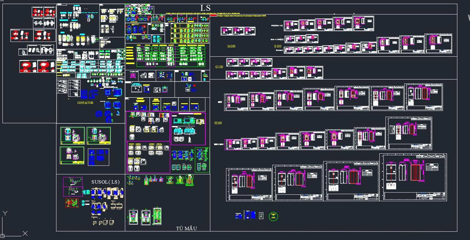 7. Thư Viện AutoCAD HÃNG LS (CB, RCBO,MCB,MCCB,ACB,ATS,BIẾN TẦN,...)